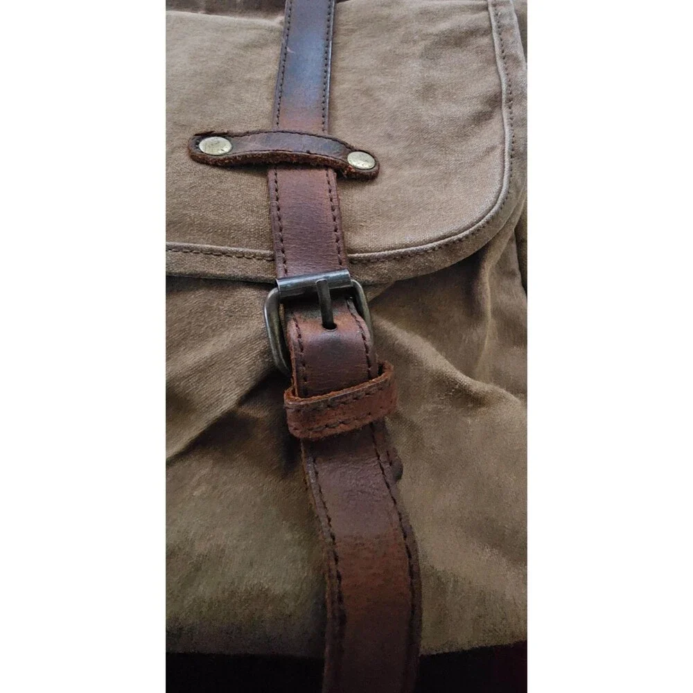 Newhey Waterproof Waxed Canvas Messenger Bag Olive Army Green Laptop Briefcase